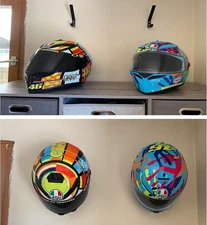 Pmsanzay 2 Pack Motorcycle Helmet Hook Multi-Purpose Jacket Hanger Keys Black 