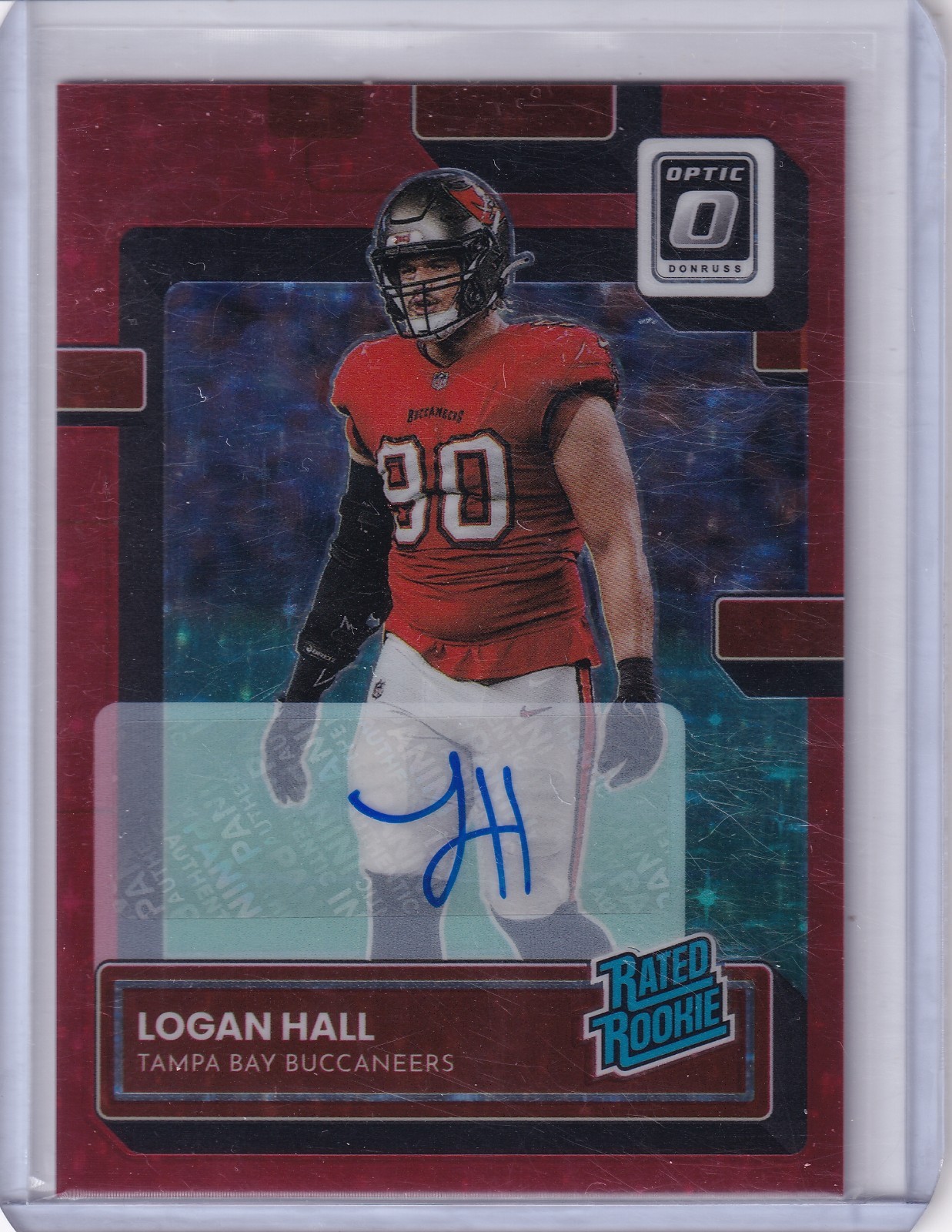 Logan Hall Panini Donruss Optic #299 Autograph-Red Stars