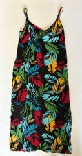 Forever 21 Tropical Leaf Print Midi Cami Dress Size M