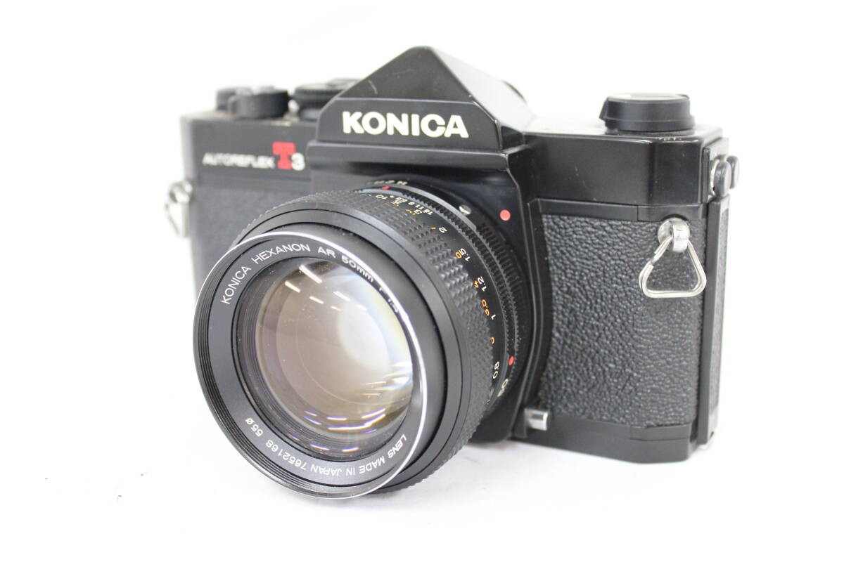 コニカKONICA AUTOREFLEX T3 ➕AR50 mmF1.4 Konica Autoreflex T3 Black Hexanon Ar 50Mm F1.4 Body Lens