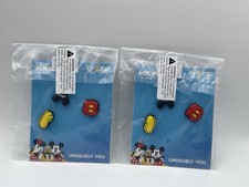 CROCS JIBBITZ Disney Mickey Mouse Icons 3 Piece Set 2 Packs Shoe Charms NEW