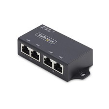 com 2 Port PoE Injector 10/100/1000Mbps PoE/PoE (802.3af/at) 4x 10/100/1000BASE