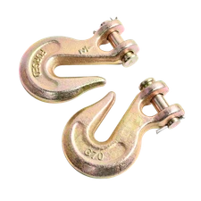 2 Pcs G70 1/2" Clevis Grab Hooks Tow Chain Hook Flatbed Truck Trailer Tie Down