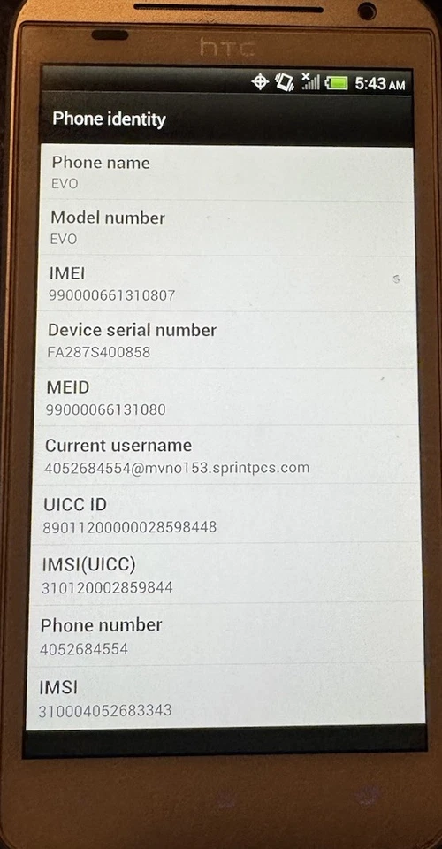 HTC EVO APX325C (Sprint) 16GB Fast Ship Very Good Used Works Well White RARE!! - Image 2 of 4