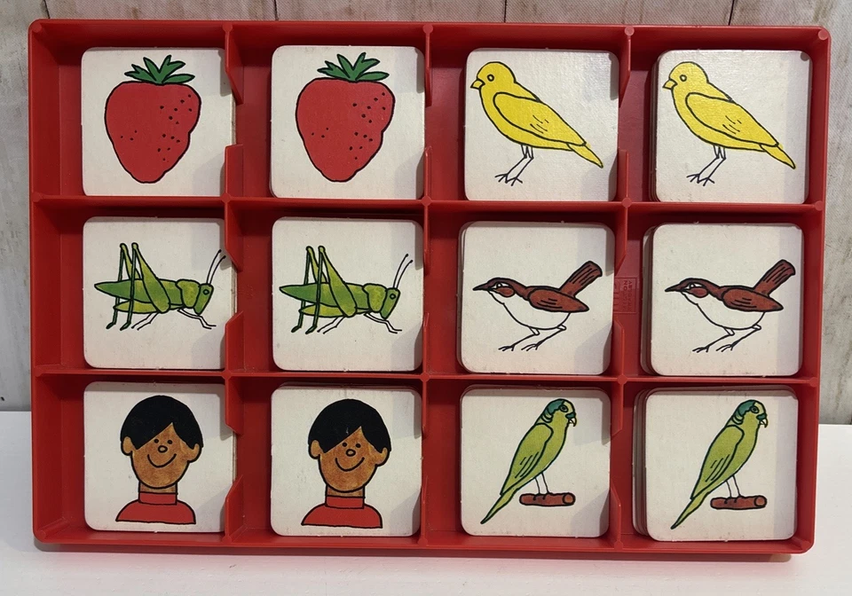 VTG 1980 The Original Memory Game w/Tray 36 Pairs Lid Instructions Complete - Image 2 of 4