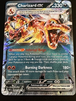 Pokémon Charizard ex Holo EX 054/091 Phantasmal Flames  NM 