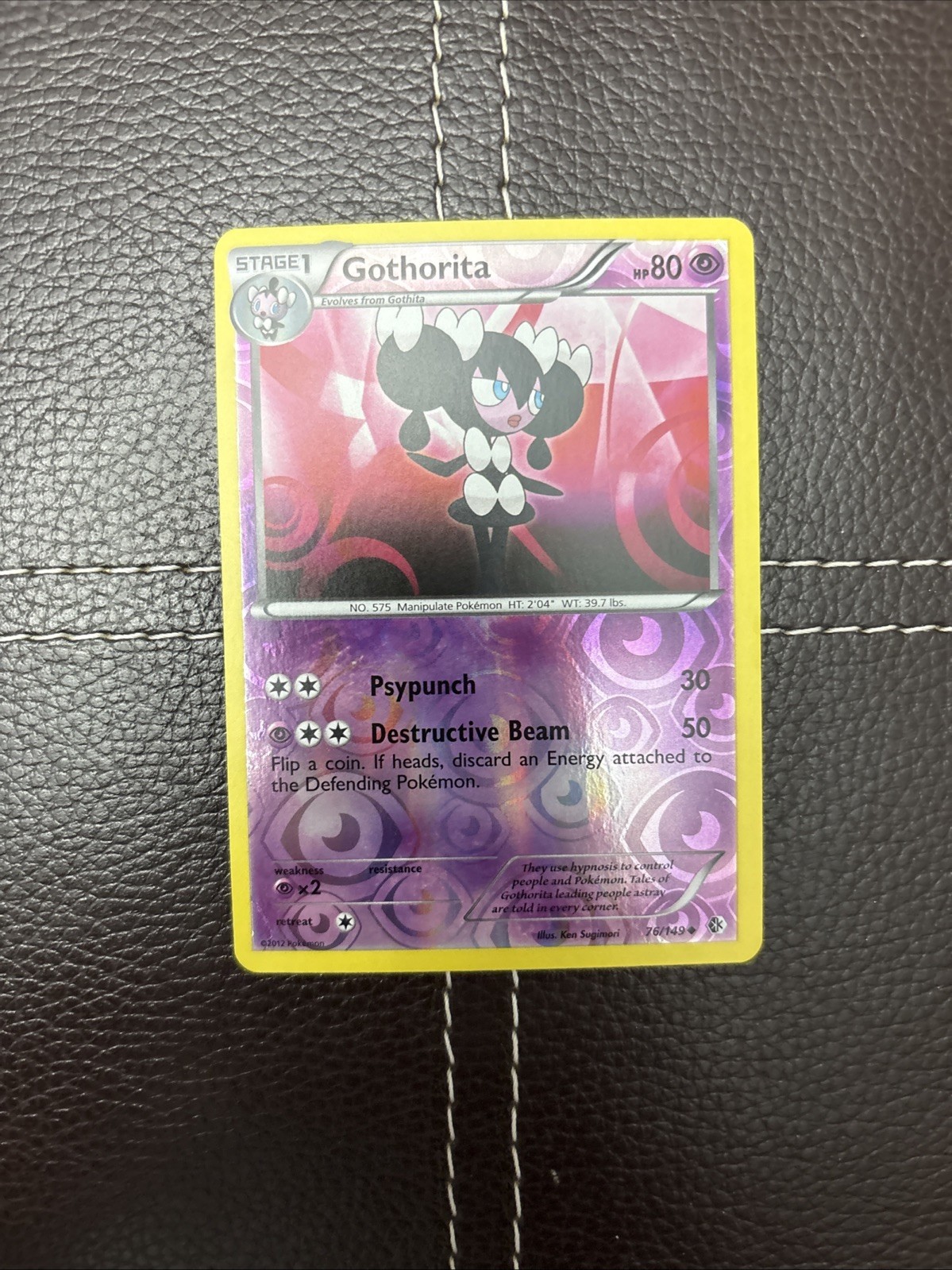 Pokemon TCG - Gothorita - 76/149 - Boundaries Crossed - MP Reverse Holo (2012)