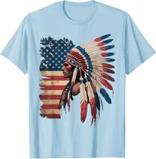 Indigenous Heritage Feather Native American Flag Unisex T-Shirt