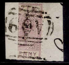 NEVIS QV SG35, ½d on 1d lilac-mauve, FINE USED. Cat £55. ON PIECE