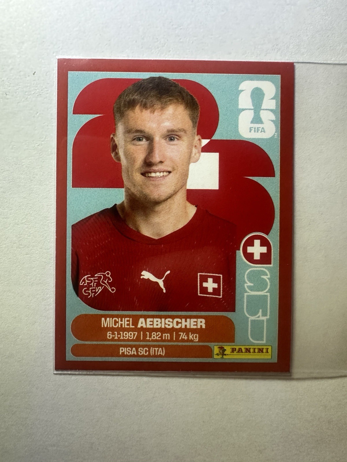 2026 Panini FIFA World Cup Sticker Michael Aebischer #SUI 16 - Red Parallel