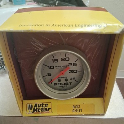 AutoMeter 4401 Ultra-Lite Mechanical boost Gauge,35psi,  2-5/8