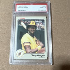 Fleer 1983 Tony Gwynn Rookie #360 PSA 9 San Diego Padres Baseball Card. rookie card picture