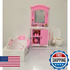 Gloria My Fancy Life Dollhouse Furniture- Bath Room Bath Tub And Vanity