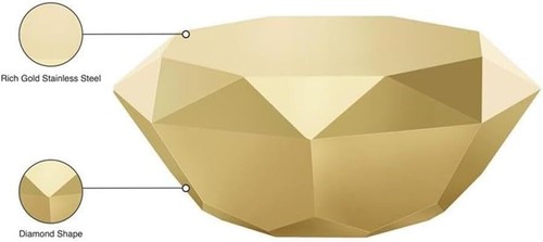 Gemma Collection Modern Contemporary Diamond Shaped Coffee Table with Rich Color - Picture 7 of 13