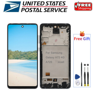 For Samsung Galaxy A72 4G SM-A725 6.7'' LCD Display Touch Screen Digitizer +Frame
