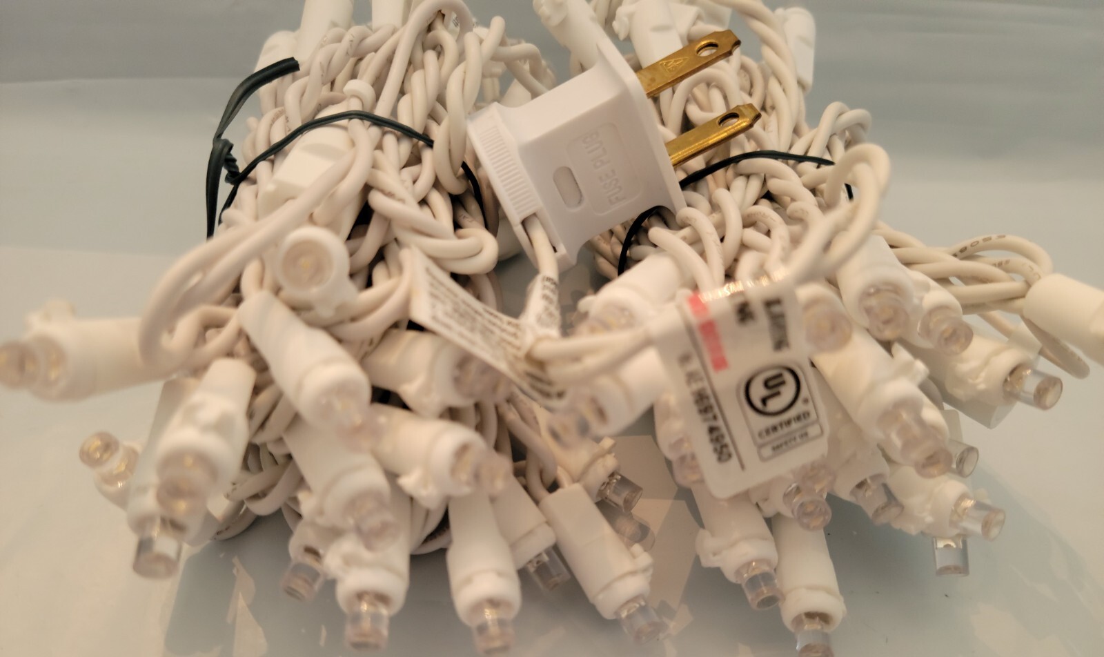 Lot of 2 Merry Brite 70Ct Holiday LED Icicle String Lights Warm White