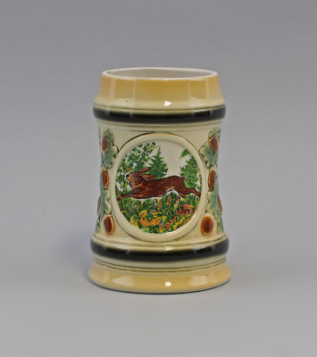 9959008-d  Porzellan Bierkrug Ernst Bohne/Ens Jagd Hase H15cm