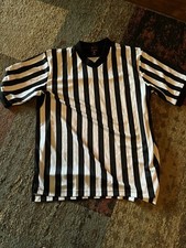 Adams Football Referee Short Sleeve Shirt with 1" Black/White Stripe X-Large