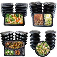 FOOD CONTAINERS MEAL PREP BOXES REUSABLE MICROWAVE FREEZER DISHWASHER SAFE