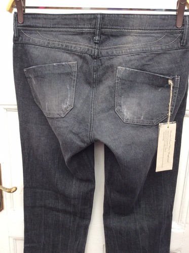 BNWT Mamas & Papas Low Rise Black Ripped Denim Maternity Jeans Trousers UK 8S - Picture 9 of 12