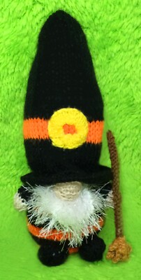 STRICKANLEITUNG - Halloween Hexe Gonk Wichtel Schokolade orange Hülle / 13 cm Spielzeug