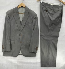 Ralph Ralph Lauren 3 Piece Suit Gray Mens Jacket 40R Pants 35X29 Vest 41 in
