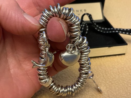 LINKS LONDON STERLING SILVER SWEETIE BRACELET 3x CHARMS/HEART /DOLPHIN /GUITAR - Picture 14 of 22