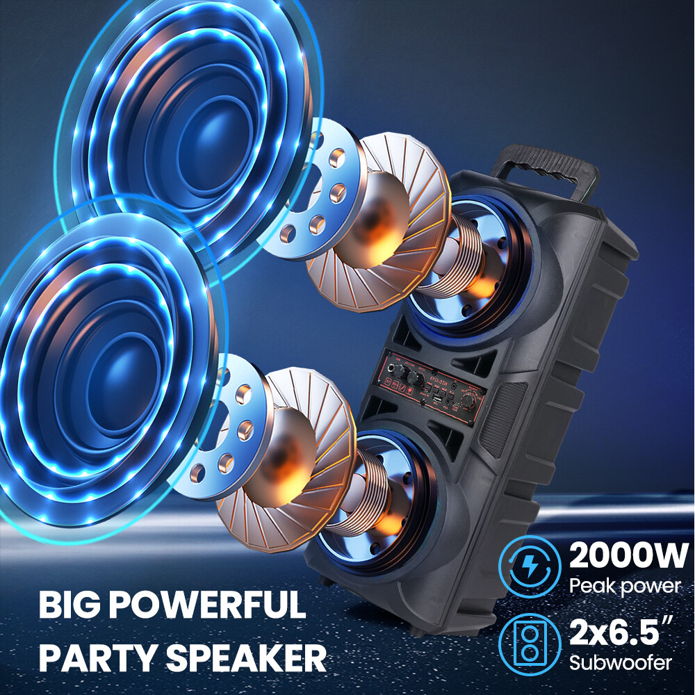 Nictiv 20 W Bluetooth luidspreker, partylichtbox met draadloze stereo-koppeling, intensieve bas, draagbare boxen 5.0, IP67 muziekbox, Soundbox