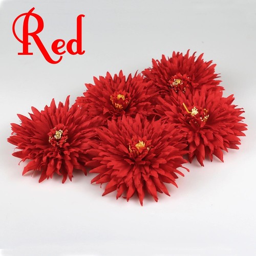 2/100P 14 cm Kunstseide Blumenkopf Chrysantheme zum Selbermachen Hochzeit Flora Wand - Bild 14 von 27