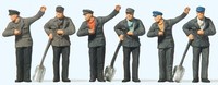 Preiser 14014 Dampflokpersonal 6 Figuren H0 1:87 Bemalt Neu + OVP