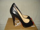 100% AUTH NEW WOMEN LOUBOUTIN VERY PRIVE 120 BLACK RED TOE HEELS/PUMPS US 11.5 — photo 4