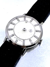 LeCoultre Vacheron Mystery Watch  14K white Gold  Diamond dial 605-218