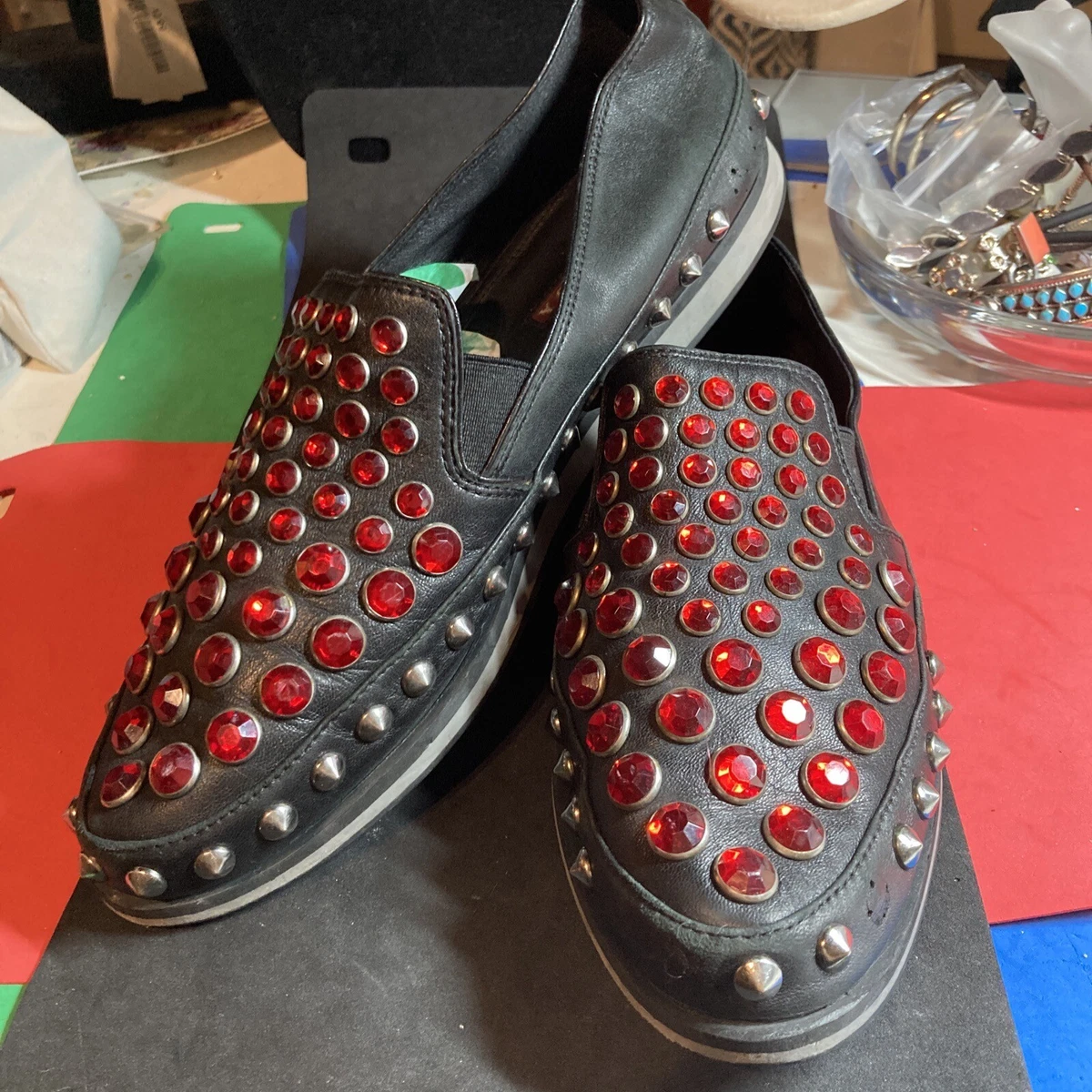 Prada shoes red and black sale