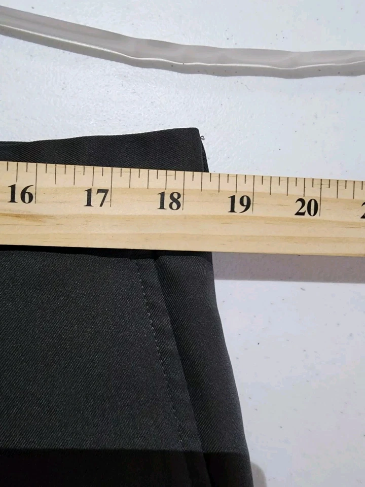 Pantalones de vestir Adolfo delanteros planos para hombre 38x30 gris preppy clásicos Foto 4 de 4