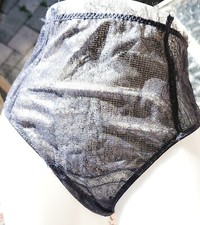 Victorias secret L Rare Vintage Shine   Panty High Waist Thong Silver Blue Grey