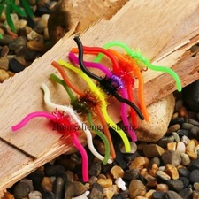 10pcs Squirmy Worm Earthworm Fly Fishing Fly Hook Lure Bait Bionic Bait