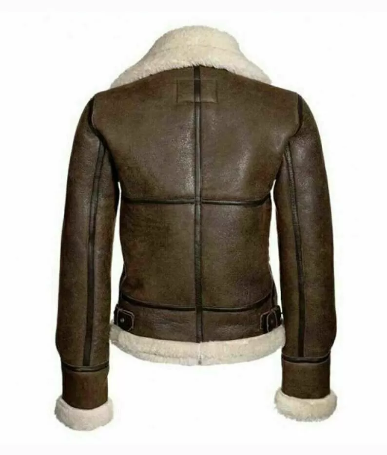 Shearling Collar Leather Jacket - Women - Ready-to-Wear