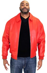 jaqueta bomber vermelha masculina