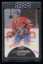 2021-22 Upper Deck Clear Cut UD Canvas Signatures Auto Red Jesse Ylonen 17/56