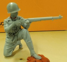 American soldier shooting 3D print in scales