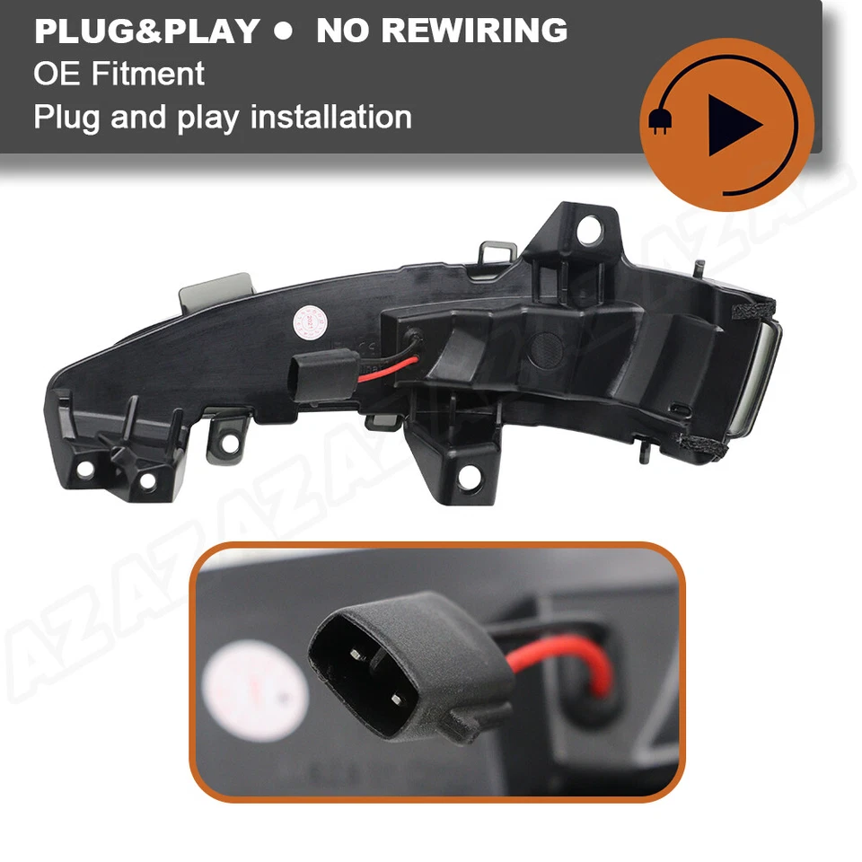 Sequential Smoked LED Side Mirror Turn Signal Light For 10-15 Lexus RX350 RX450H - Image 4 of 4