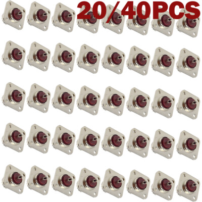 20/40X UHF female Jack SO239 SO-239 Flange Panel Chassis Mount Connectors Metal