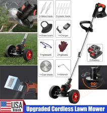 Cordless Weed Eater Electric Brush Cutter Lawn Edger Grass String Trimmer 2500W