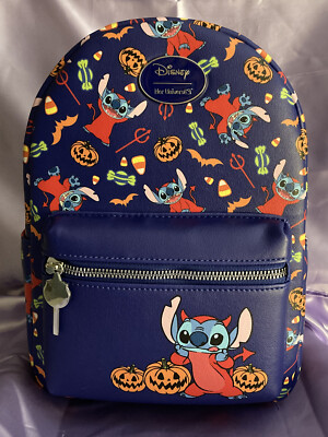 Loungefly Stitch Halloween Backpack - Blue and Orange Loungefly Disney Lilo & Stitch: The Series Glow-In-The-Dark  main image 3