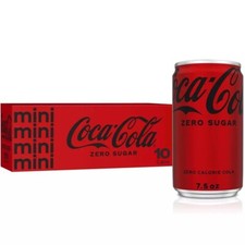 Coca-Cola Coke Zero Sugar, 7.5 fl oz, 10 Pack; Fresh, New, Fast Free Shipping
