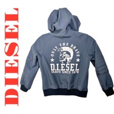 DIESEL Only The Brave Full Zip Youth Jacket Gray, Size 5