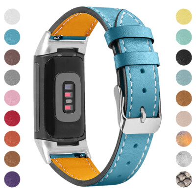 Replacement Strap For Fitbit Charge Luxury Genuine Leather Wristband  Band