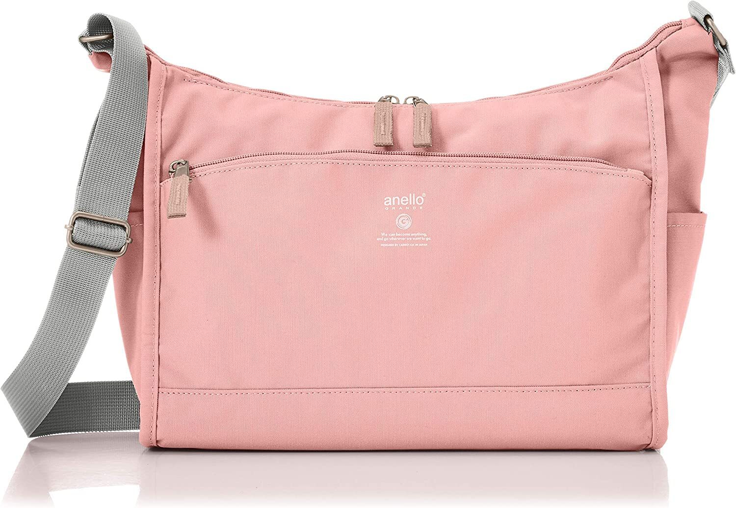 Lightweight water-repellent A5 shoulder bag with multi-storage in pink CABIN GTM0172Z-image