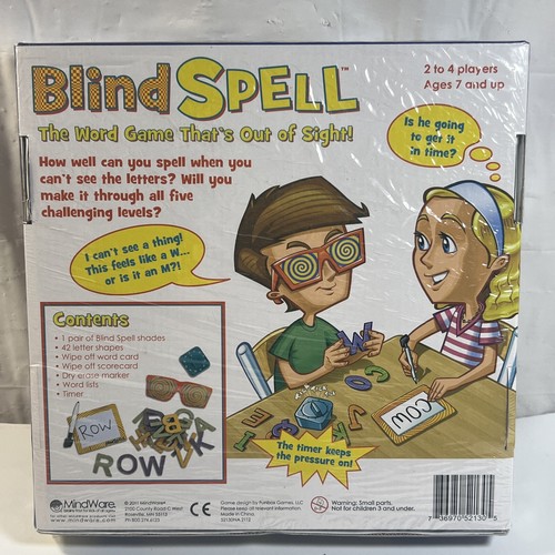 MindWare Blind Spell Word Kids Educational Board Game New Sealed - Picture 2 of 6
