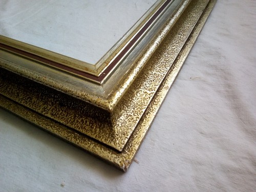 großer breiter blattversilberter Art Deco Bilderrahmen ~ 1930 TOP 84 cm x 69 cm - Bild 8 von 18